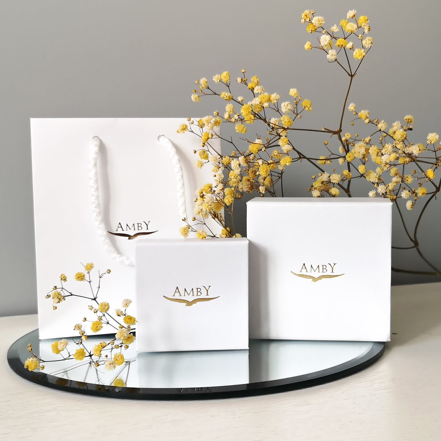 Amber set, silver 925 "Spinner"