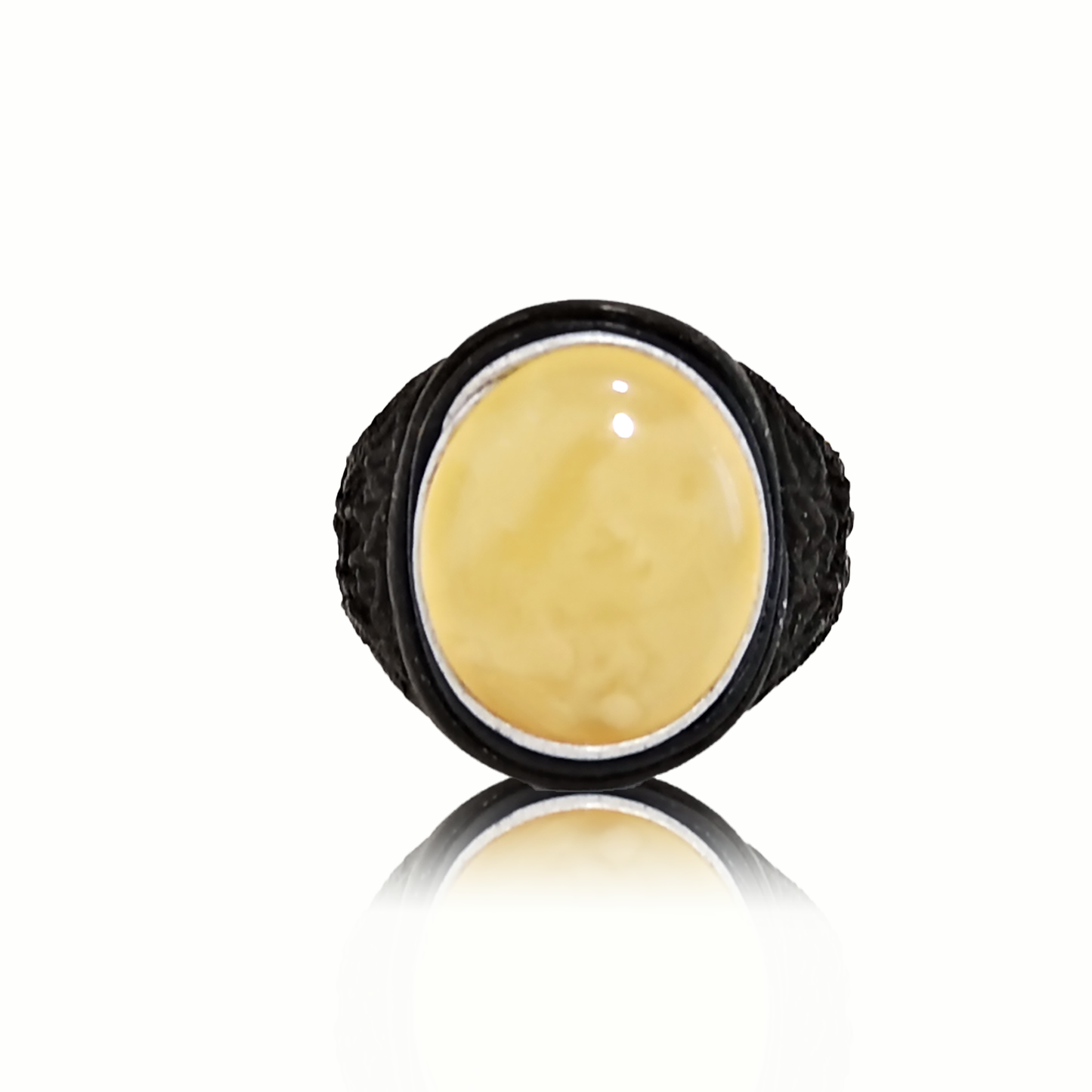 Leather ring with adjustable size "Boom"