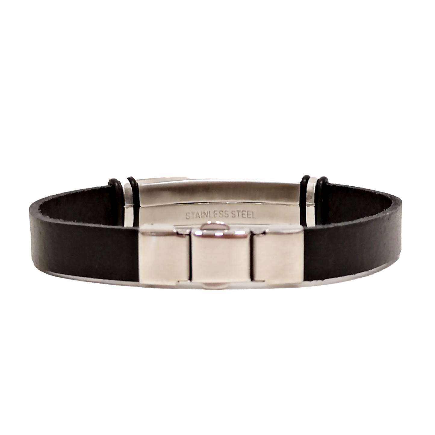 Amber bracelet with leather "Mirage"