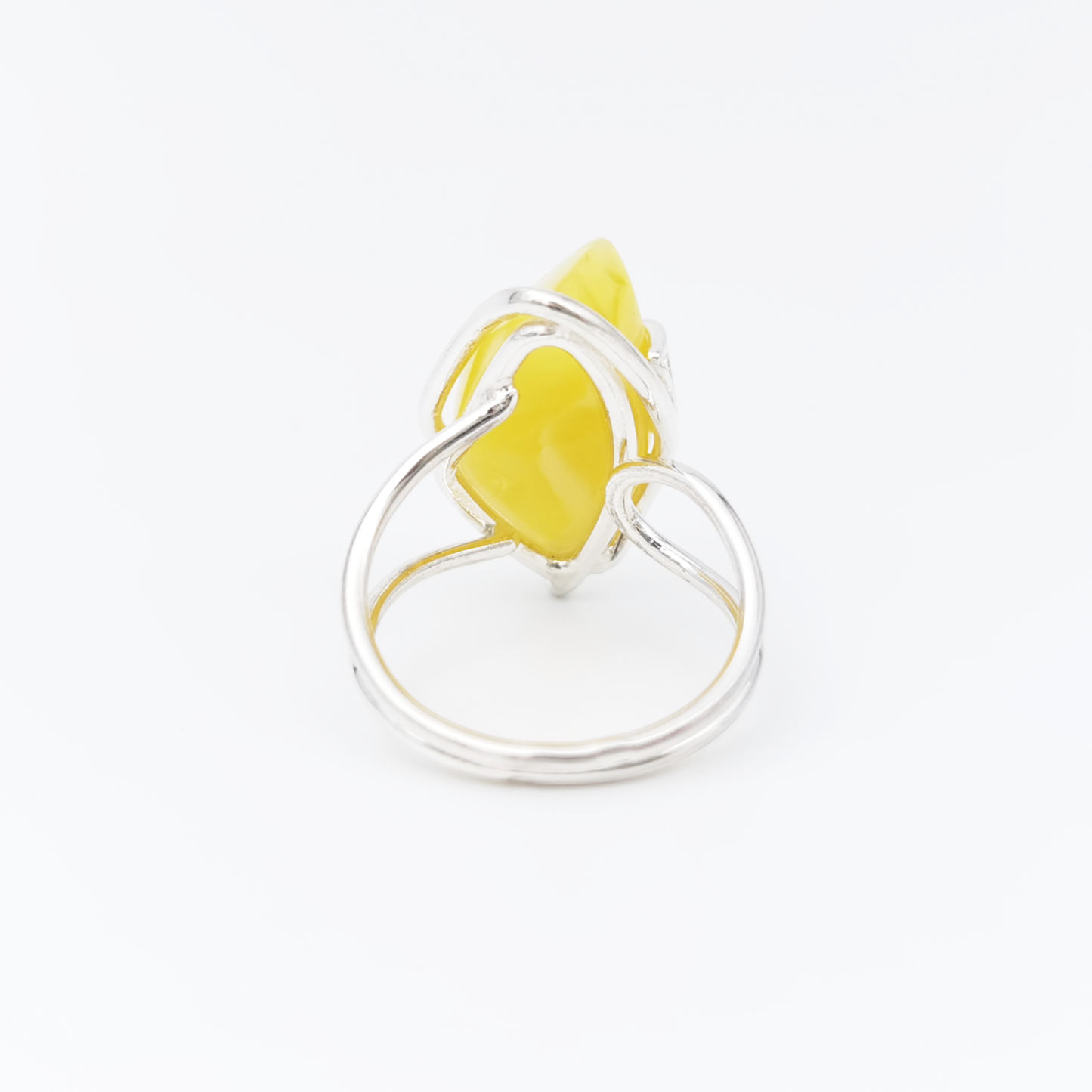 Silver 925 ring with amber "Ascension"