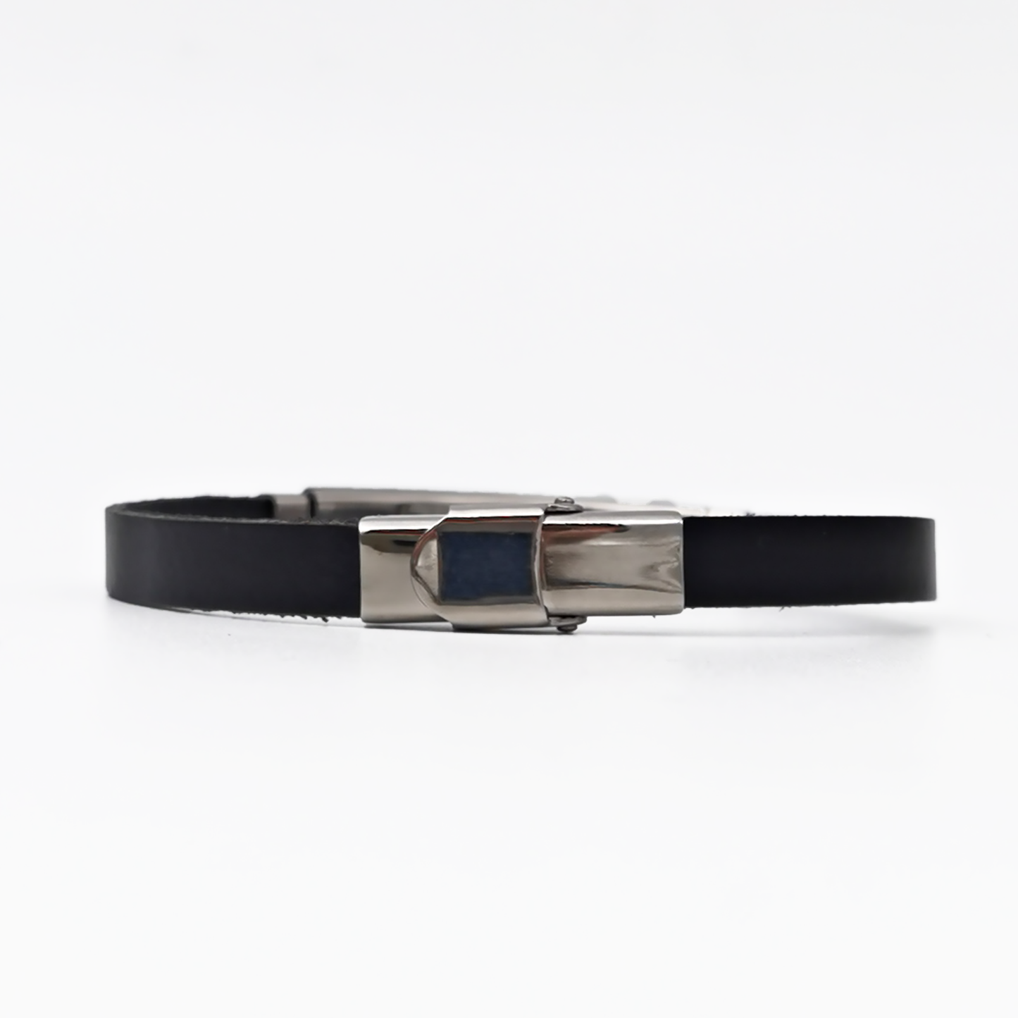 Amber bracelet with leather "Morning"