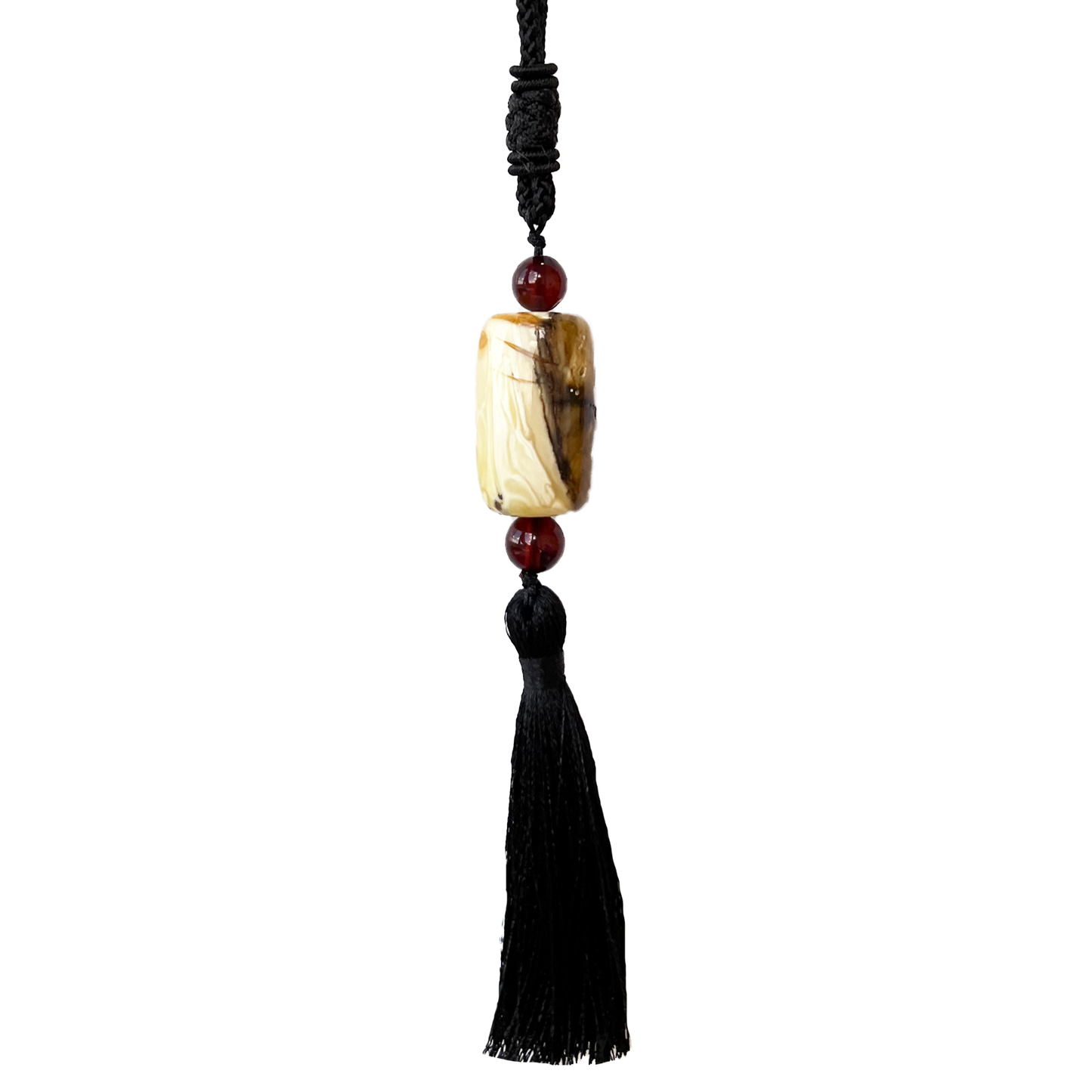 Amber pendant, red amber "Sunset"