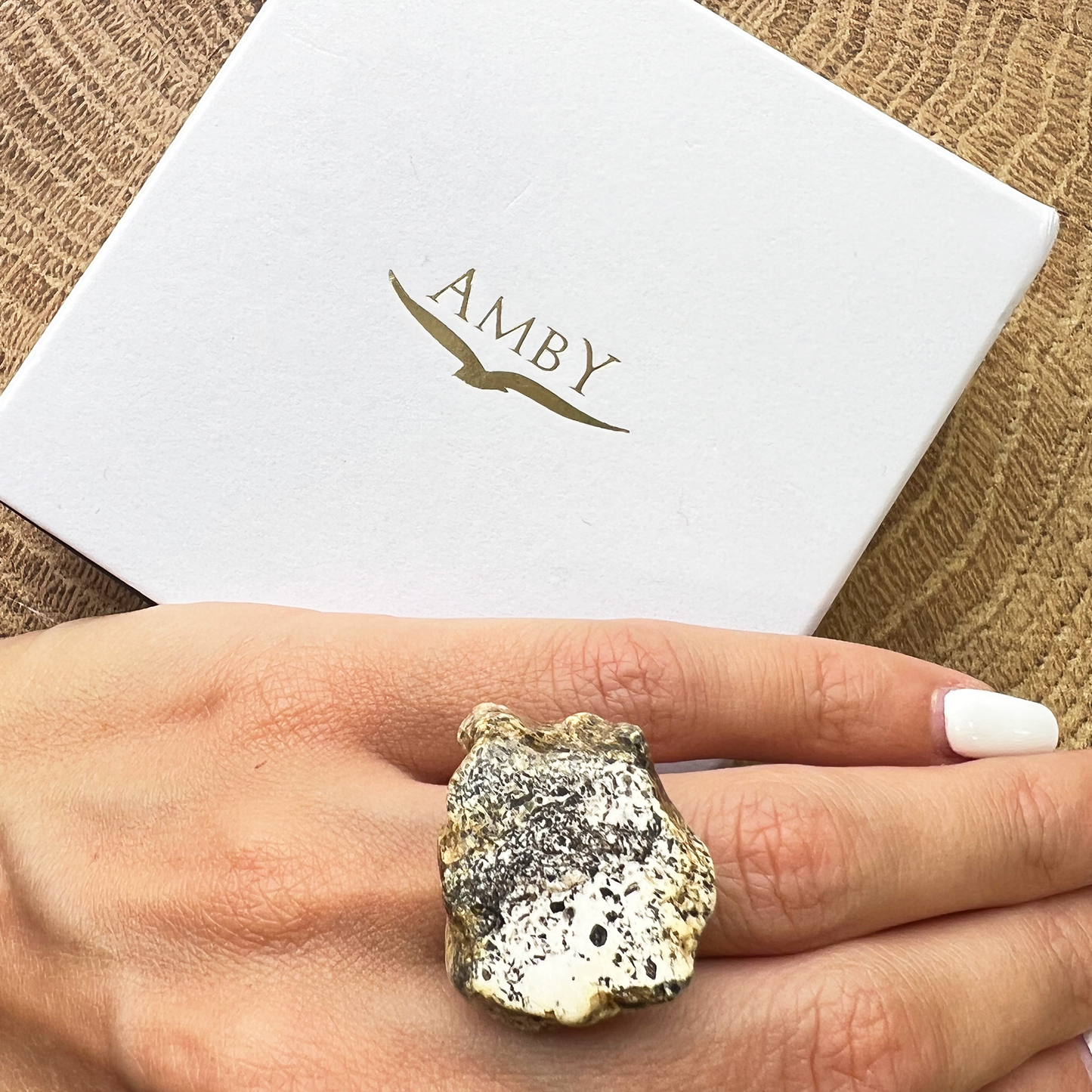 Amber ring "Forest"