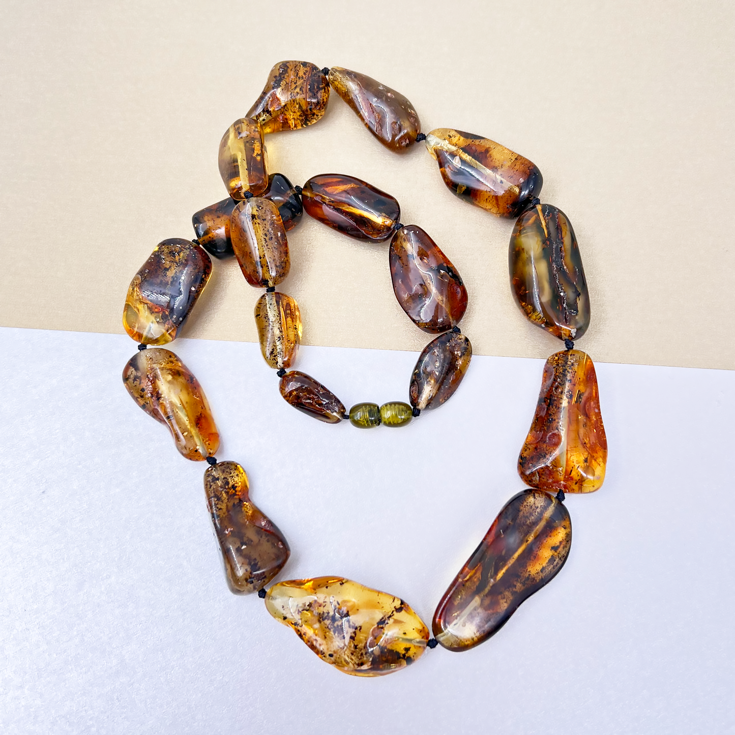 Amber necklace "Cape Verde"
