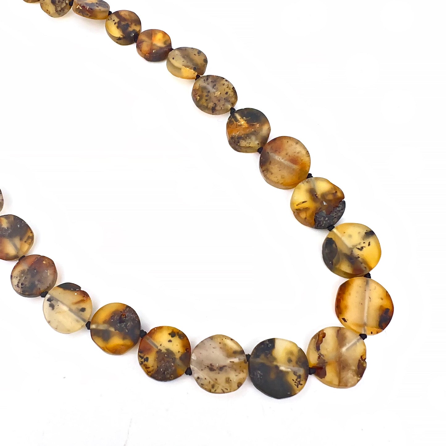 Amber necklace and earrings "Herba"