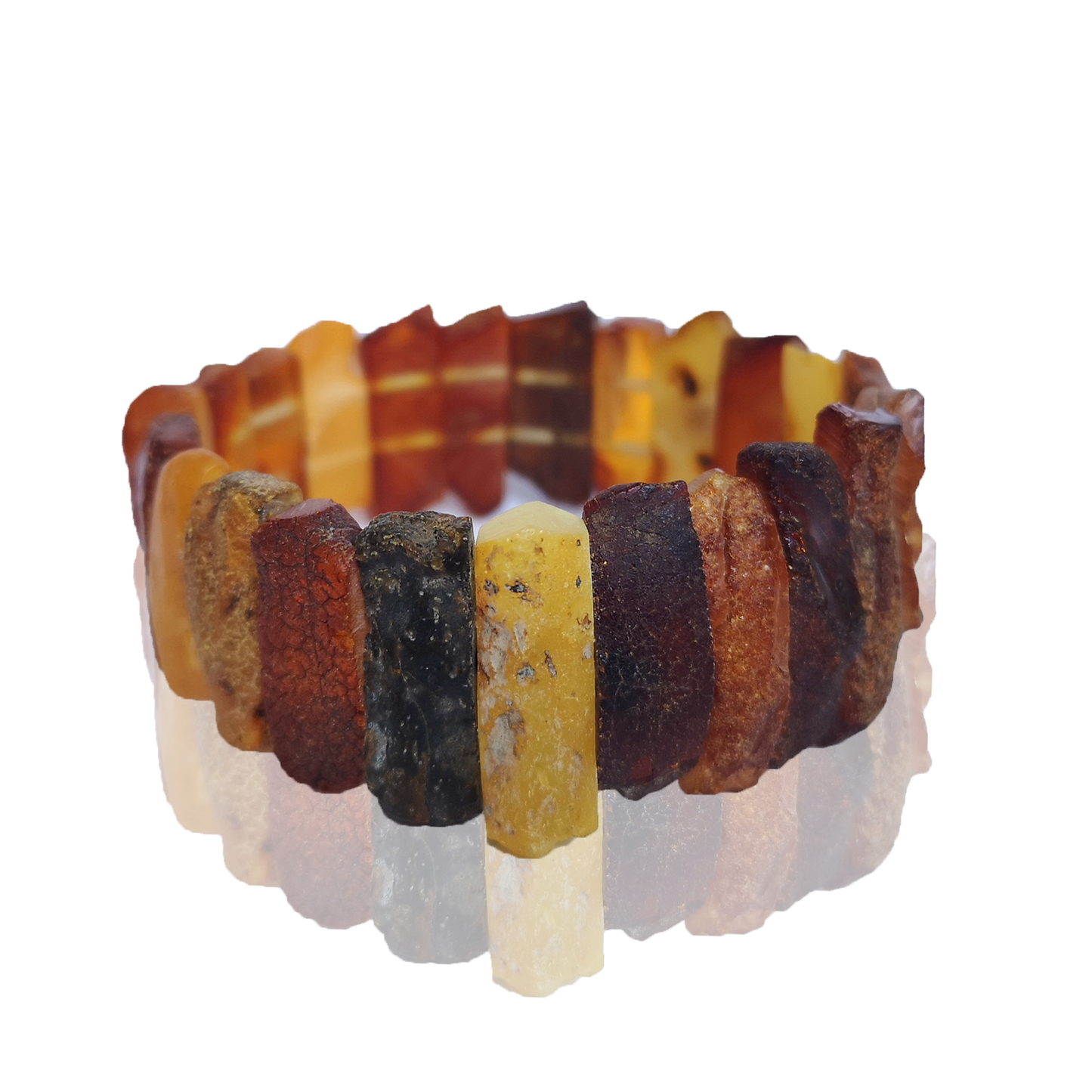Unpolished amber bracelet "Sea breeze"