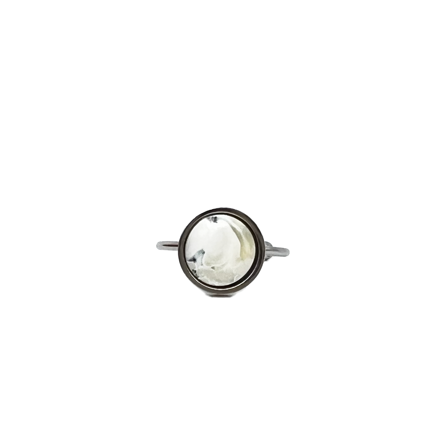 Amber ring, size adjustable "Natural Art"
