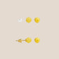 Sunbeam Spark – Yellow Faceted Baltic Amber Stud Earrings | 925 Silver or 18K Gold Finish