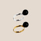 Eclipse Ring – Matte Black Baltic Amber Statement Ring, 925 sterling silver or 18K gold-plated