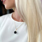 Matte Black Baltic Amber Pendant , 18K Gold Finish