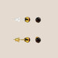 Emerald Flame – Green Faceted Baltic Amber Stud Earrings | 925 Silver or 18K Gold Finish