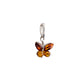 Silver 925 pendant with amber "Butterfly"