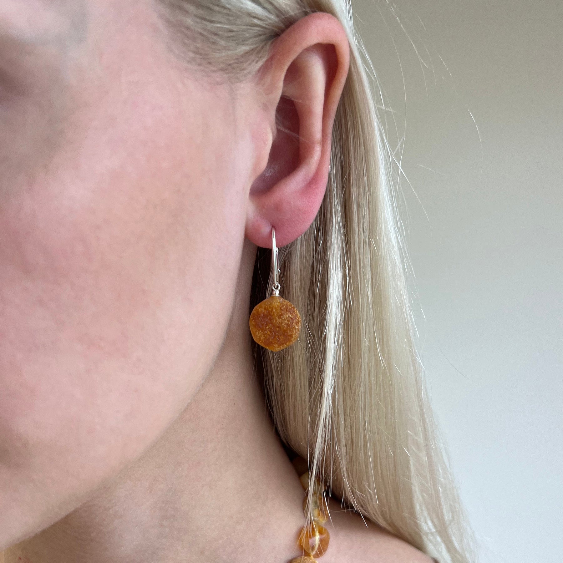 Amber earrings with silver 925 "Baltic"