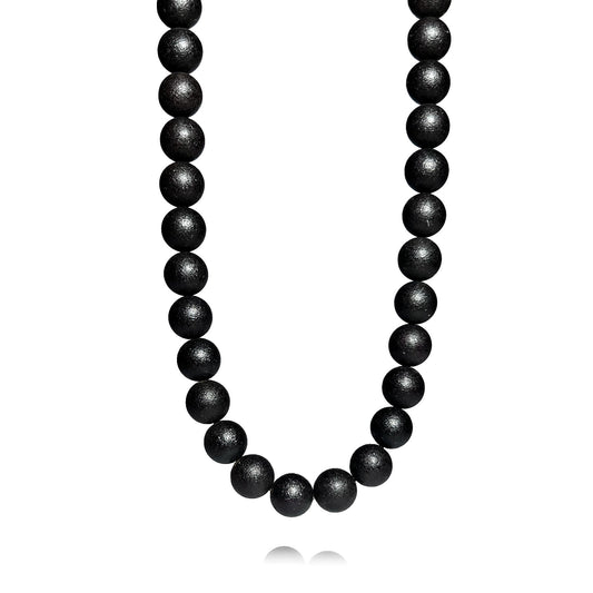 Black amber necklace 61cm "Belle"