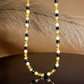Faceted amber necklace "Colored crystals"
