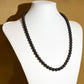 Black amber necklace 61cm "Belle"