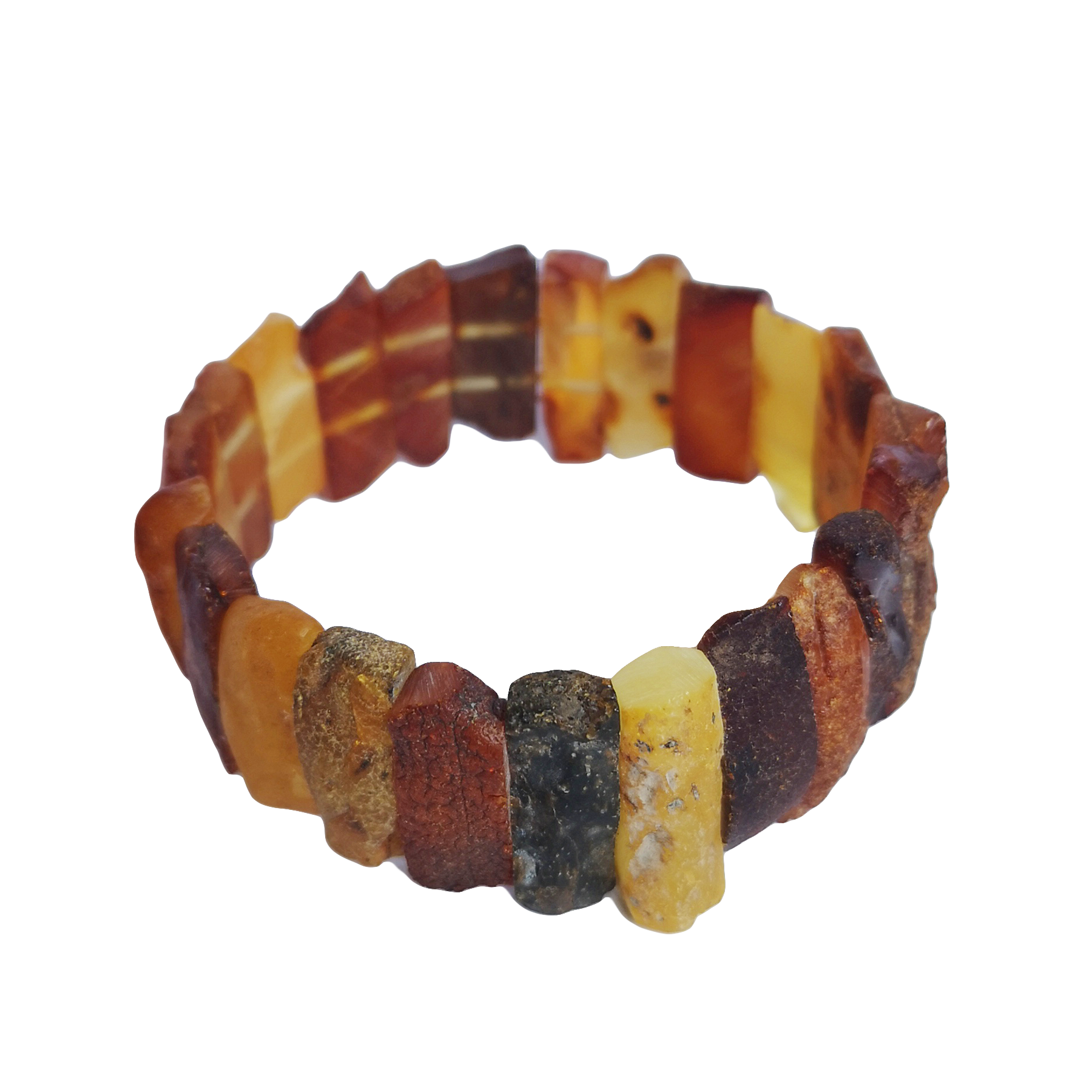 Unpolished amber bracelet "Sea breeze"