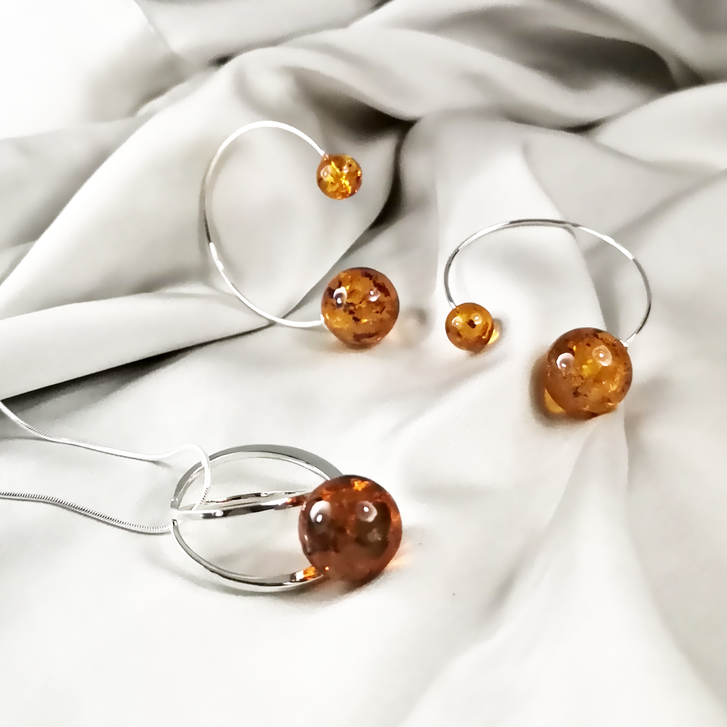 gintarinis rinkinys, amber jewelry