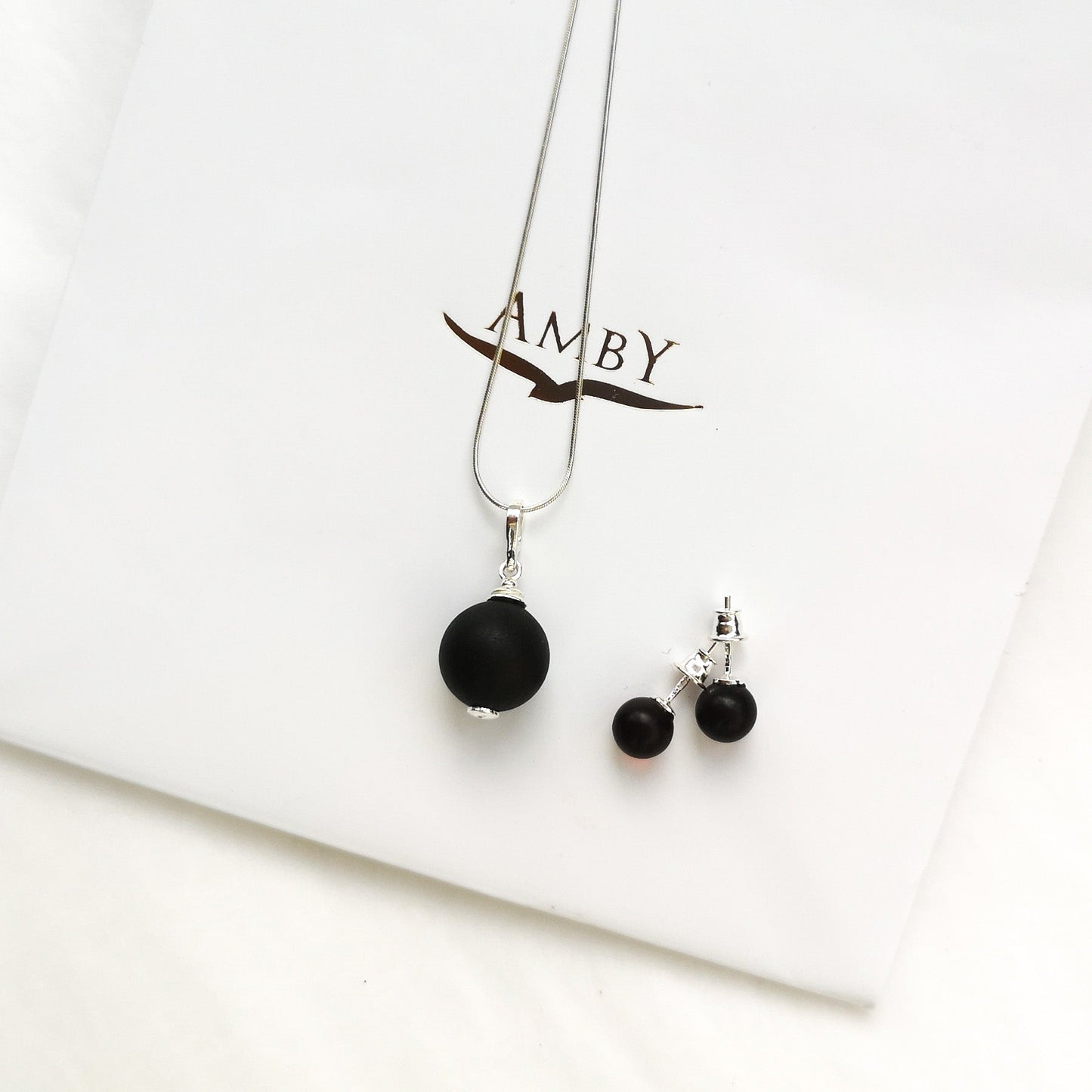 Amber set with silver 925 "Bellum silver Mini"