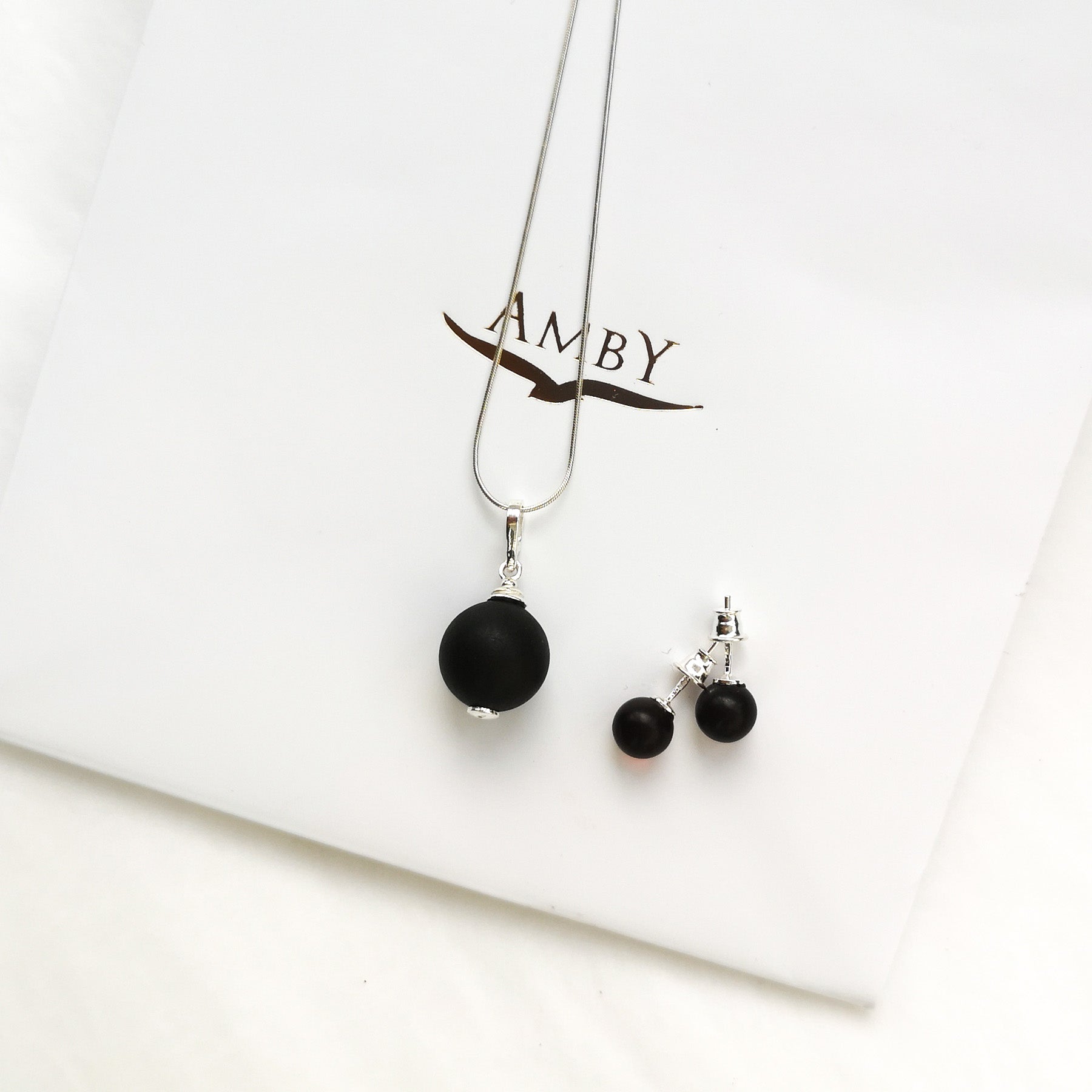 Amber set with silver 925 "Bellum silver Mini"