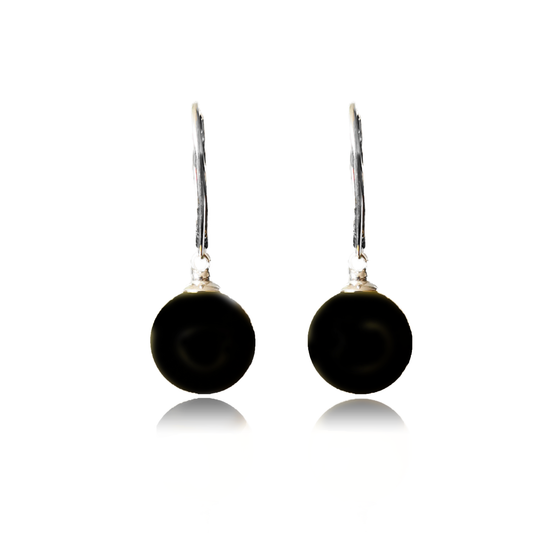 Amber earrings with silver 925 "Bellum silver"