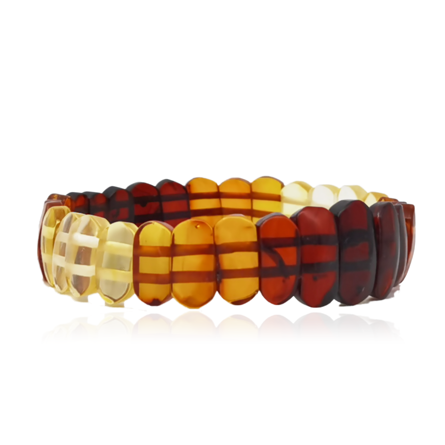 Colored amber bracelet "Rainbow"