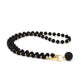 Black amber necklace "Bellum gold"