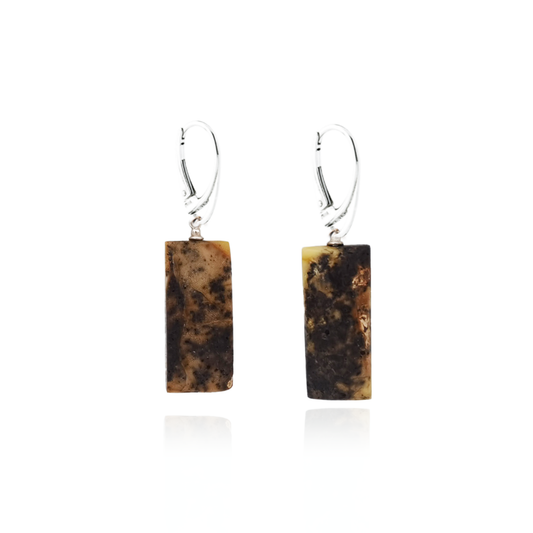 Amber earrings "Intuition"