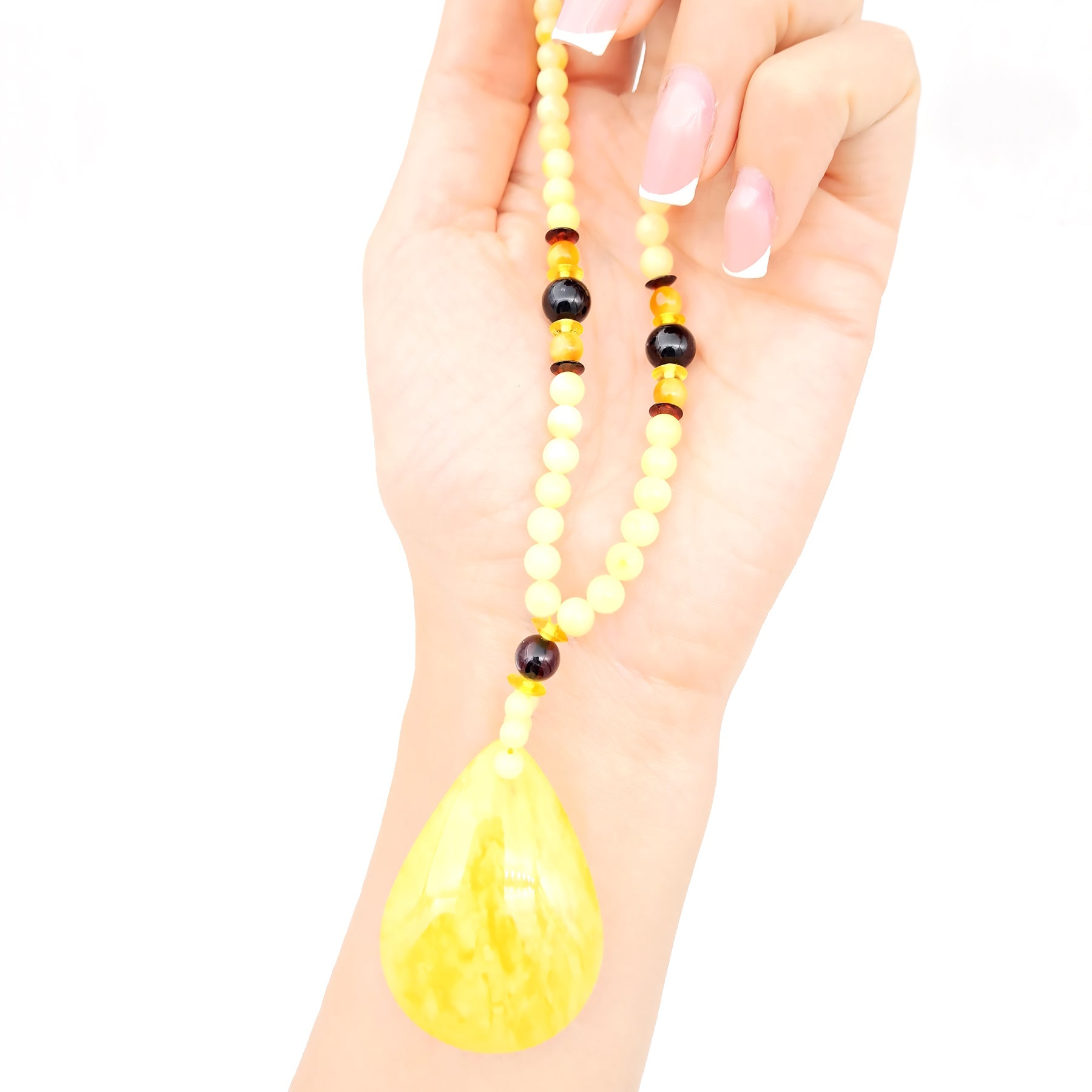 Amber necklace "Sun carrier"