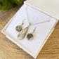 Amber set with silver 925 "Green Valley"