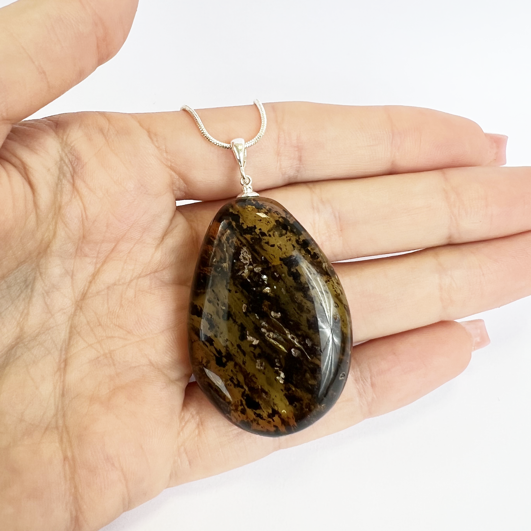 Amber pendant "Sunset"