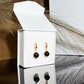 Amber earrings, gilded silver 925 "Cherry"