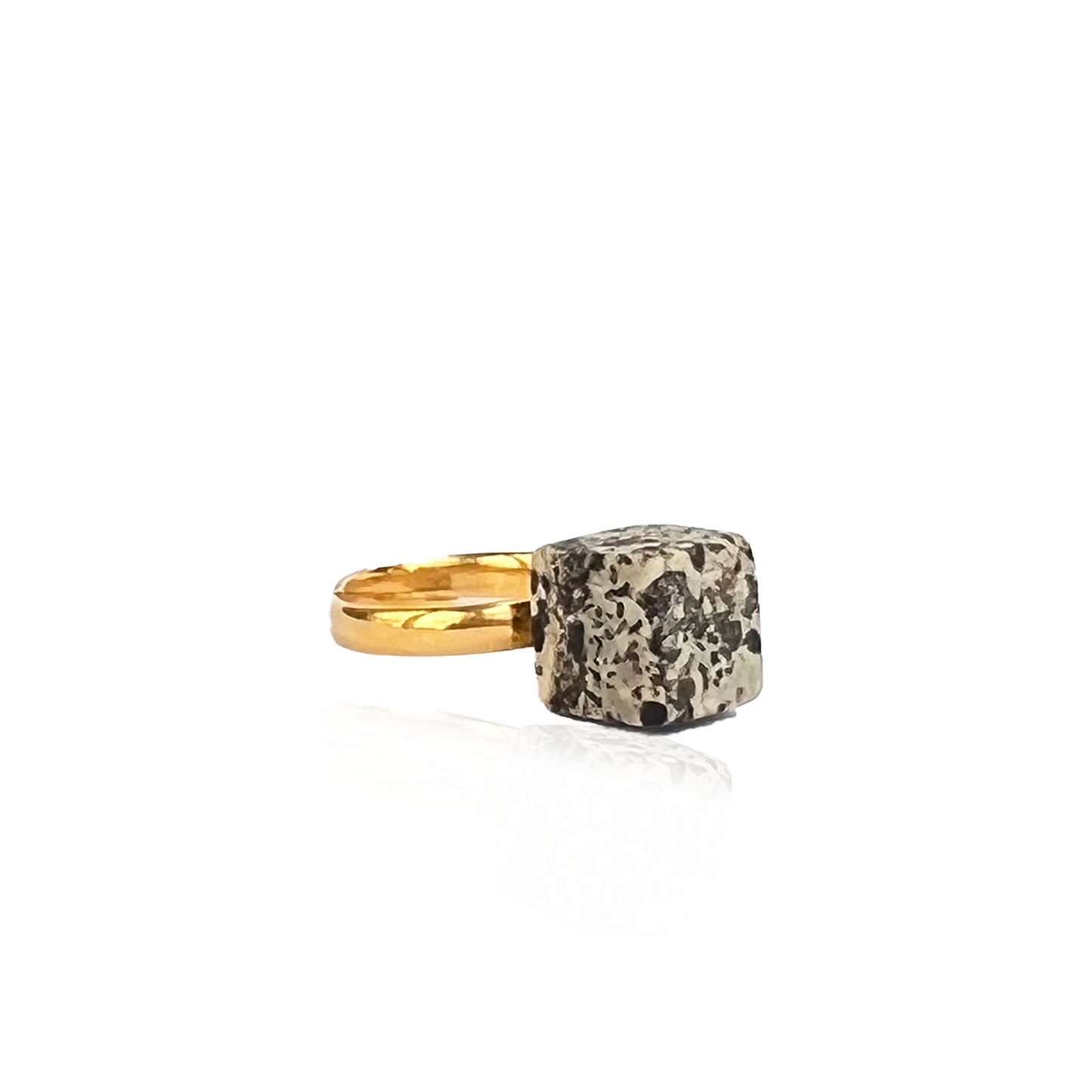 Amber ring with silver 925 "Luna"