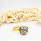 Amber ring with silver 925 "Luna"