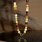 Colored, matte amber necklace "Cuba"