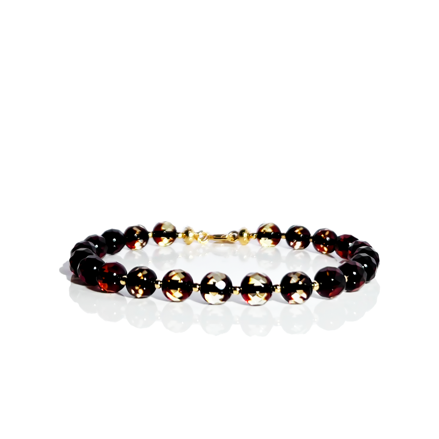 Faceted amber bracelet "Crystals"