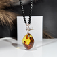 Amber necklace with pendant "River"