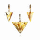 Amber set, gold-plated silver 925 "Bermuda"