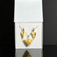 Amber set, gold-plated silver 925 "Bermuda"