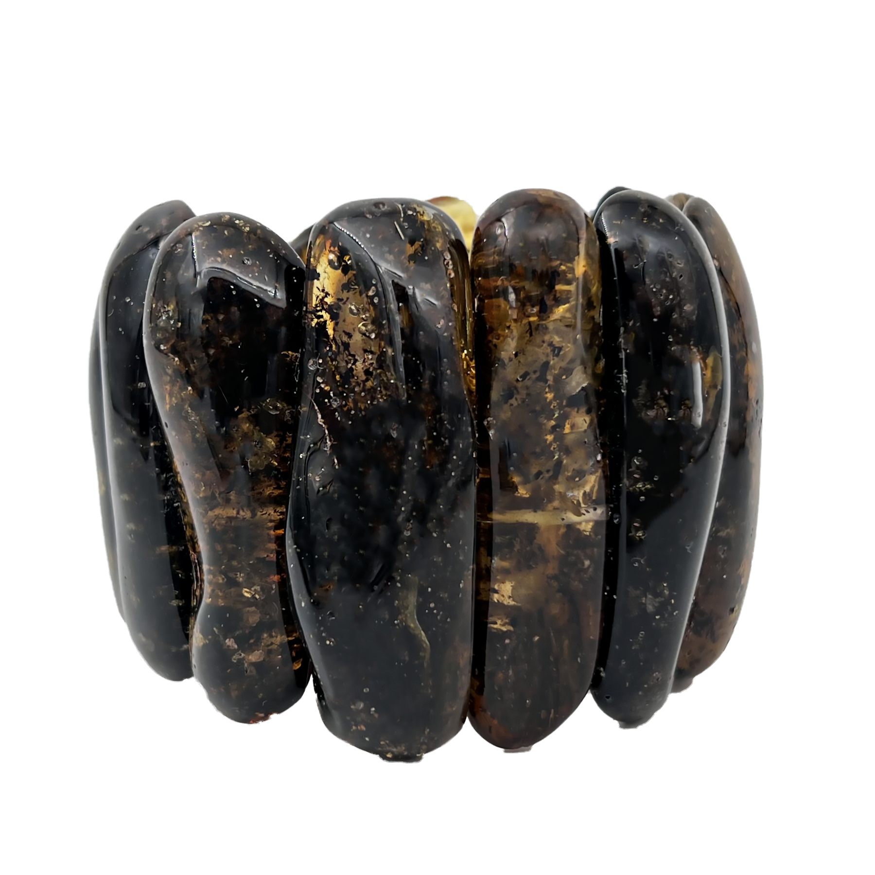 Black amber bracelet "Royal Night"