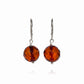 Cherry-colored faceted earrings "Cherries"