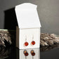 Cherry-colored faceted earrings "Cherries"