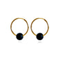 Hoop earrings, diameter 25mm, silver/gilded silver 925 "Bellum"
