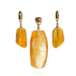 Amber set with silver 925 "White marble"