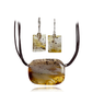 Amber set with silver 925 "Athens"