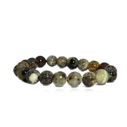 Amber bracelet 10mm "Shadows"