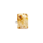 Ring with amber, silver 925 "Honey in milk"