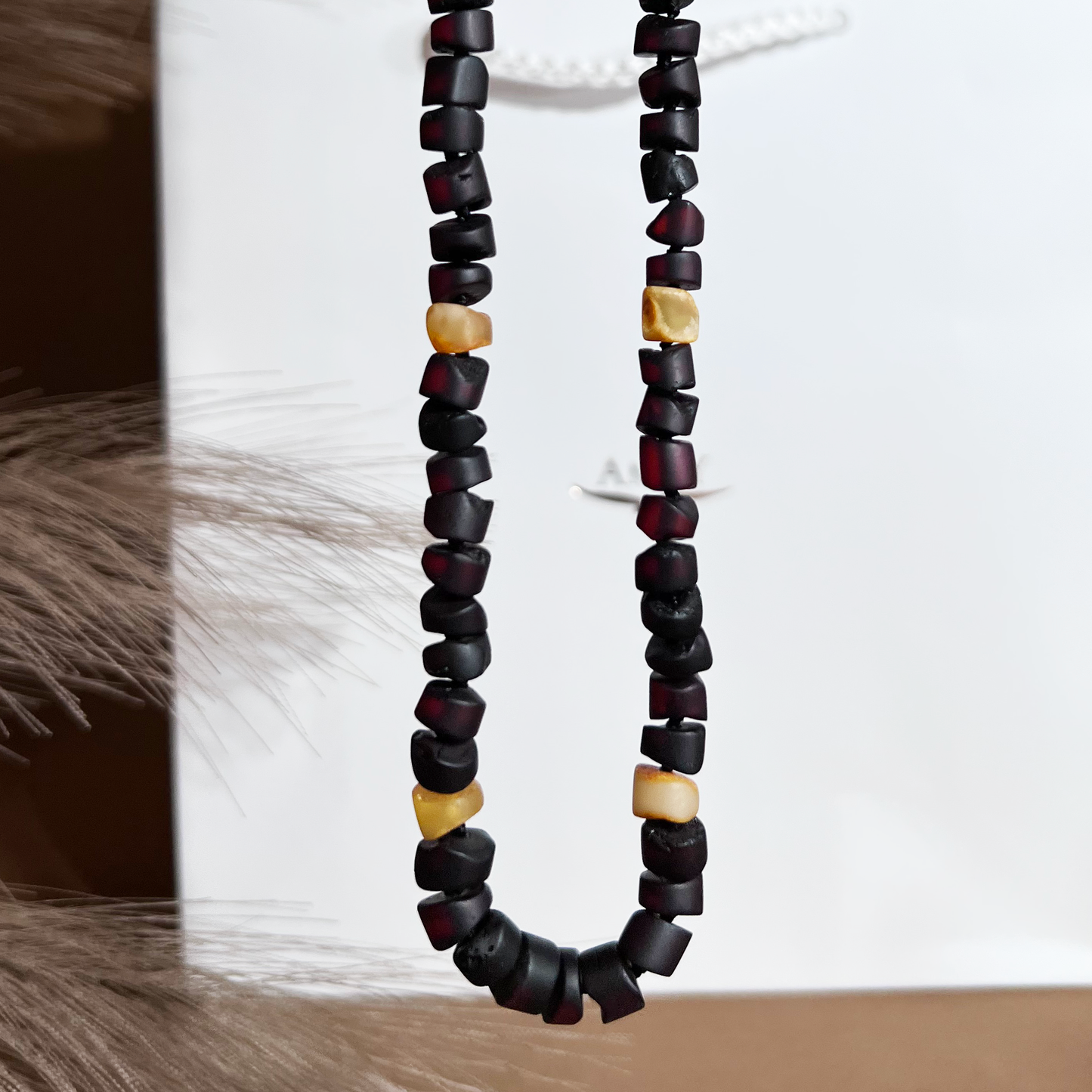 Amber necklace "Gunnar"