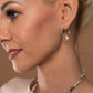 Hoop earrings, diameter 25mm, silver/gilded silver 925 "Snowflake"
