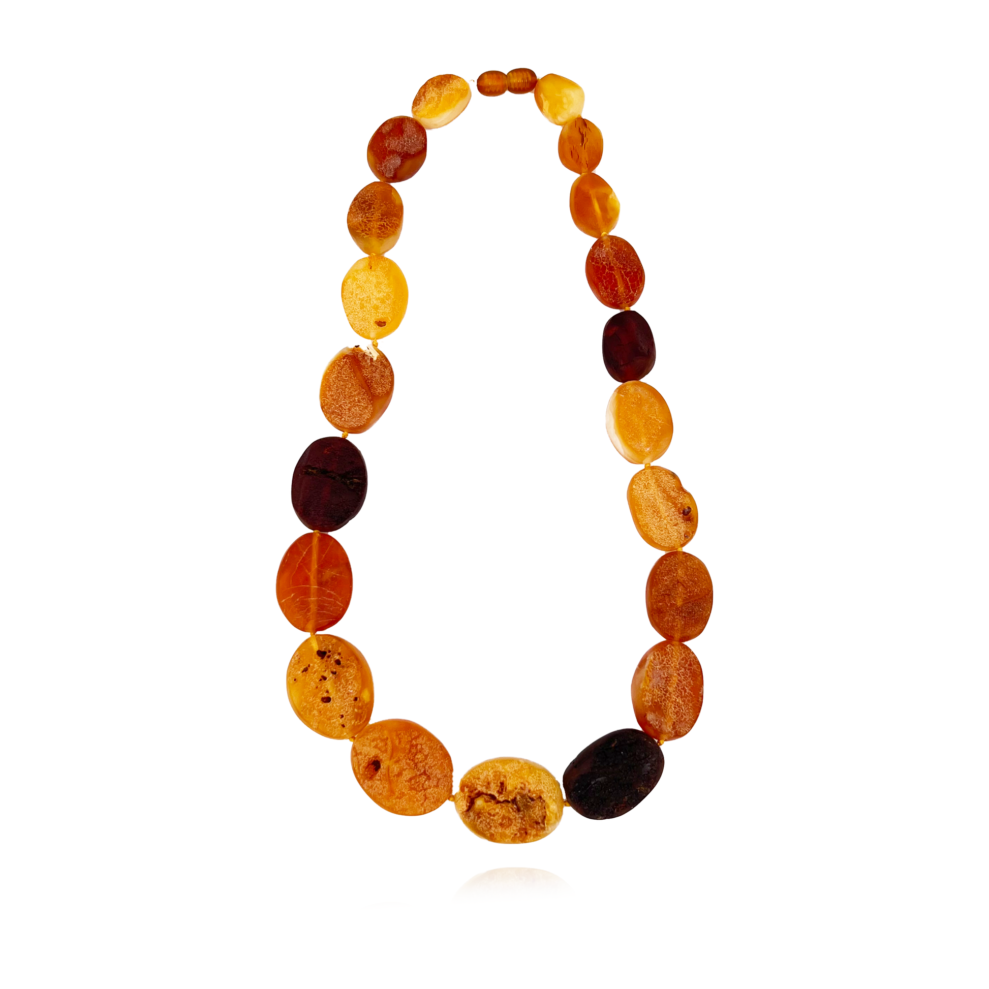 Amber necklace "Baltic pebbles"